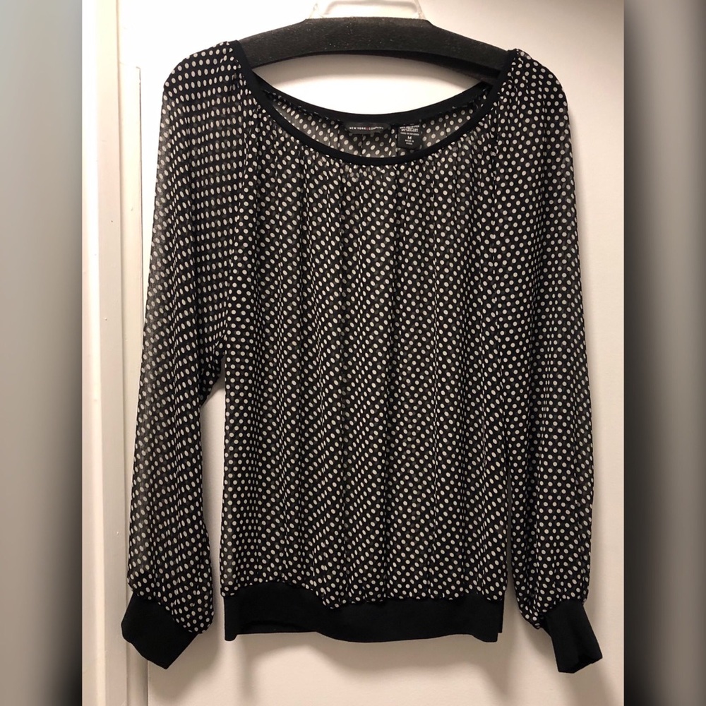 Sheer Polk A Dot Blouse